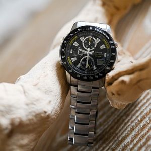 Casio watch with silver metal band